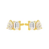 Violetta Toi Et Moi Stud Earrings — Gold Vermeil