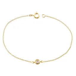 Bellissima Solitaire Bracelet in gold vermeil