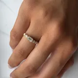 Emerald Cut Rosa Stacker Ring