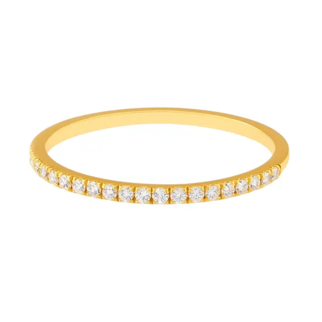 Esme Half Eternity Pave Band	Ring in gold vermeil