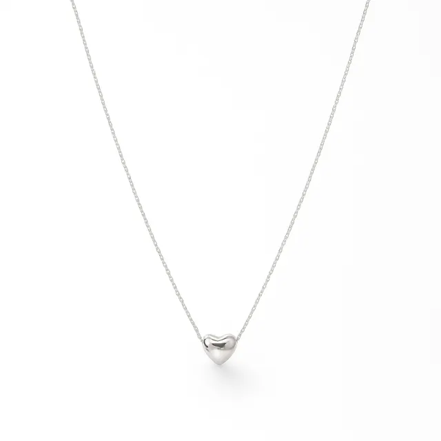 Heart Chain Necklace in sterling silver